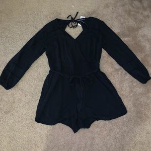 Black long sleeve romper